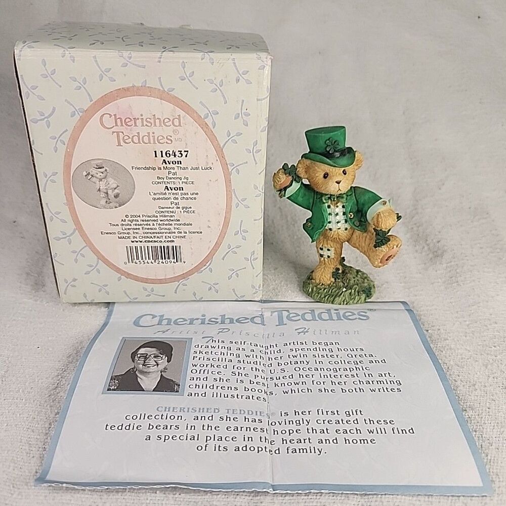 Teddie 2004 Cherished "Pat" Figurine Friendship is more than just luck